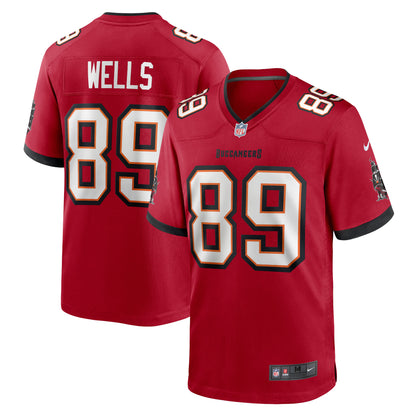 David Wells Tampa Bay Buccaneers Home Game Player Jersey - Red