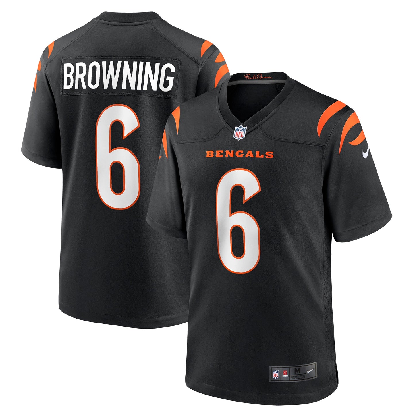 Jake Browning Cincinnati Bengals Game Jersey - Black