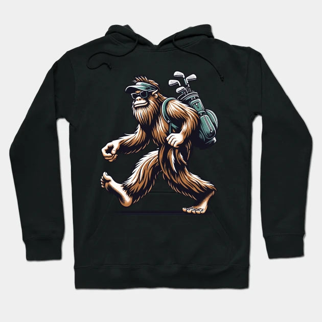 Funny Golf Novelty Sasquatch Bigfoot Golfing Hoodie