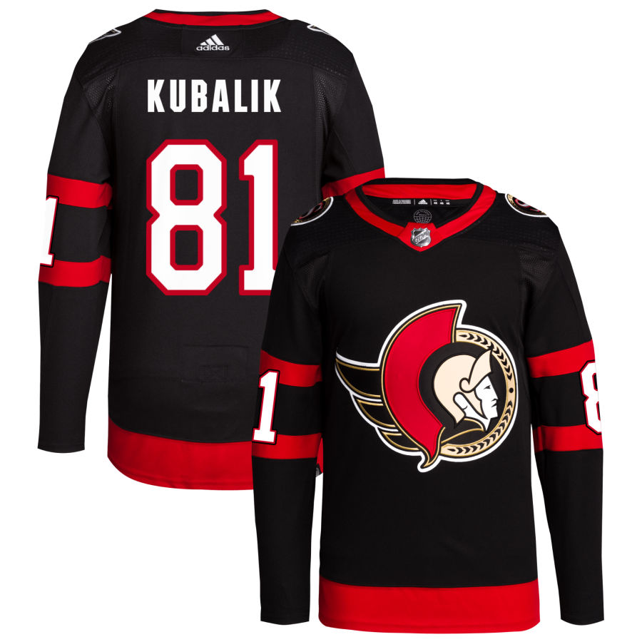 Dominik Kubalik Ottawa Senators Home Primegreen Authentic Pro Jersey - Black
