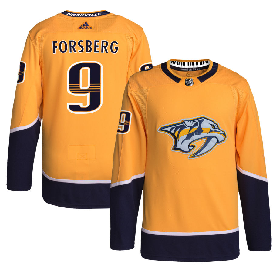 Filip Forsberg Nashville Predators Home Primegreen Authentic Pro Jersey - Gold