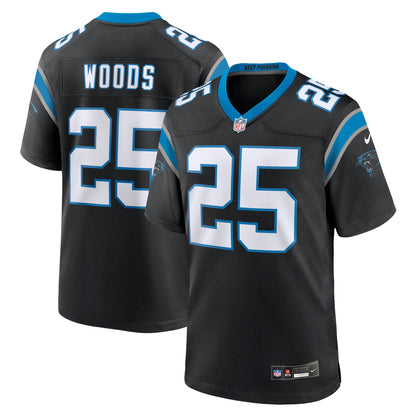 Xavier Woods Carolina Panthers Team Game Jersey - Black