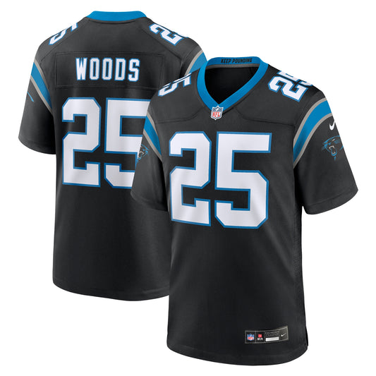 Xavier Woods Carolina Panthers Team Game Jersey - Black