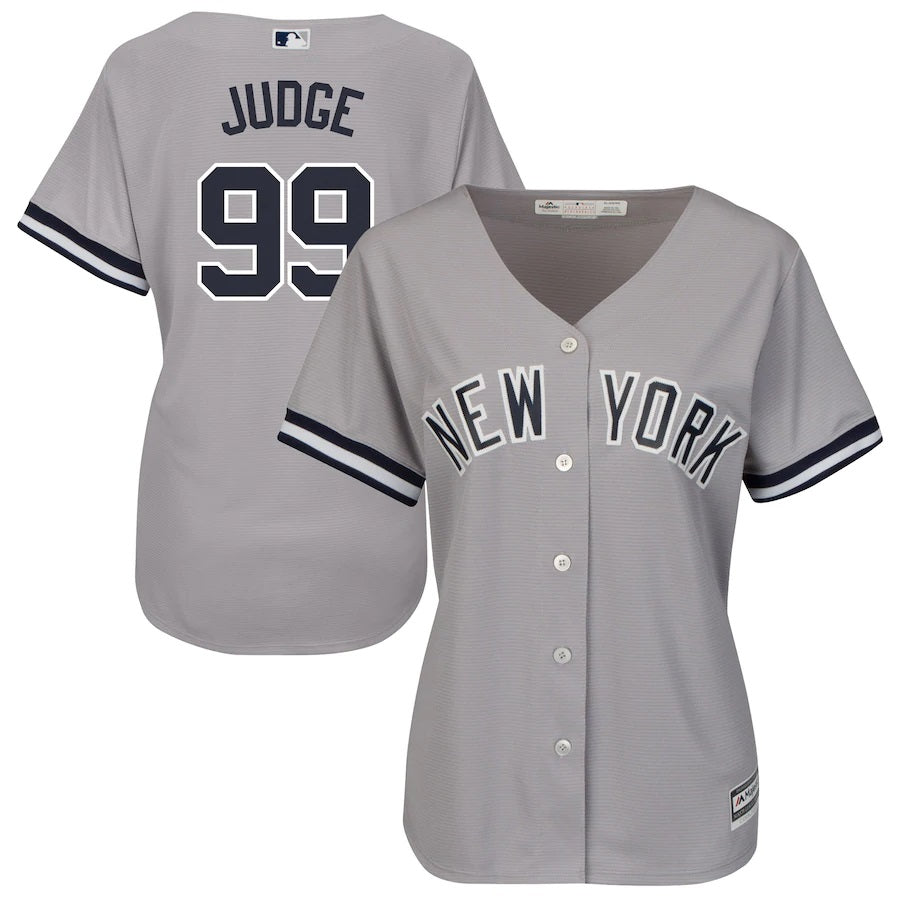 Aaron Judge New York Yankees Majestic Womens Road Cool Base Replica Player Jersey Gray
