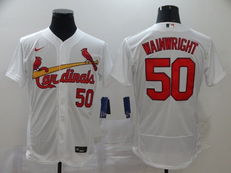 Adam Wainwright 50 St Louis Cardinals 2020 Mlb White Jersey