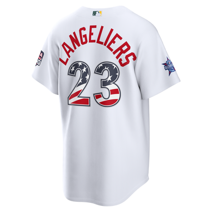 2026 All-Star Edition Stars & Stripes Men's Athletics Shea Langeliers Nike White Stadium Jersey