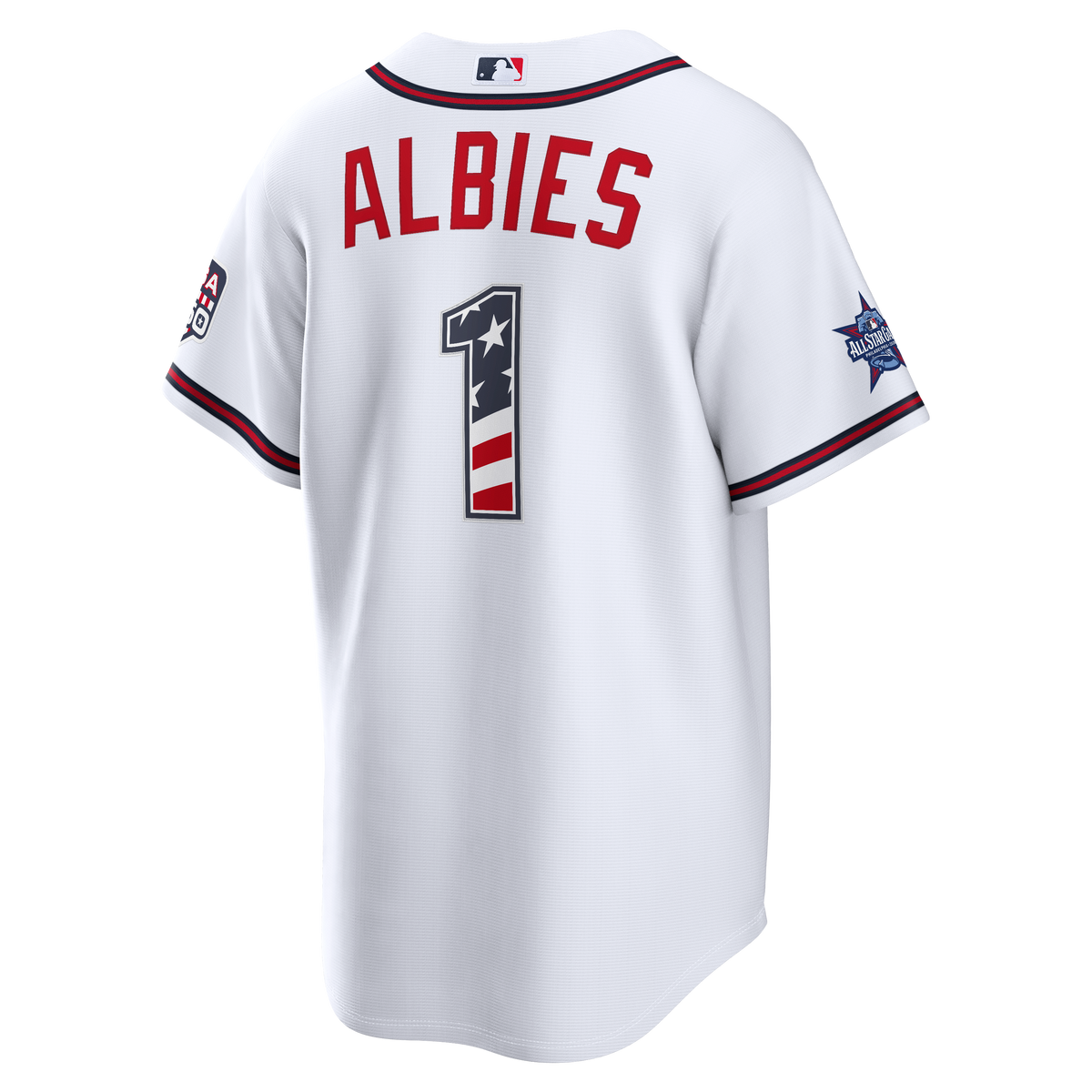 2026 All-Star Edition Stars & Stripes Men's Atlanta Braves Ozzie Albies Nike White Stadium Jersey