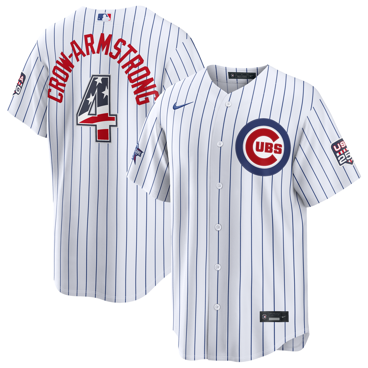 2026 All-Star Edition Stars & Stripes Men's Chicago Cubs Pete Crow-Armstrong Nike White Stadium Jersey