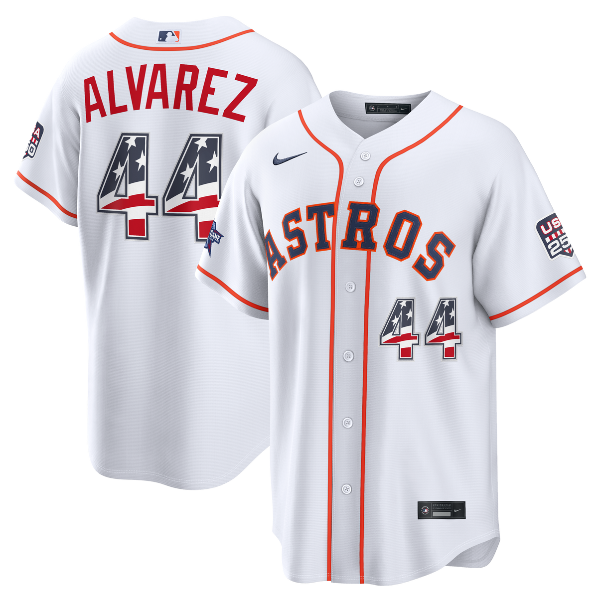 2026 All-Star Edition Stars & Stripes Men's Houston Astros Yordan Alvarez Nike White Stadium Jersey