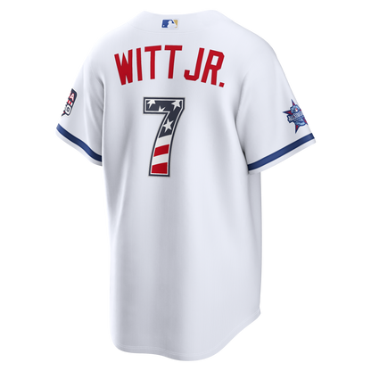 2026 All-Star Edition Stars & Stripes Men's Kansas City Royals Bobby Witt Jr. Nike White Stadium Jersey
