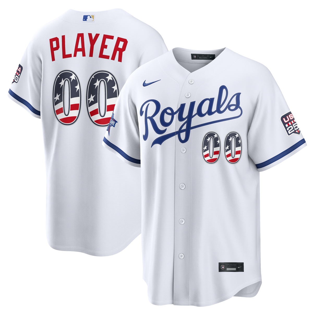 2026 All-Star Edition Stars & Stripes Men's Kansas City Royals Nike White Stadium Pick-A-Player Jersey