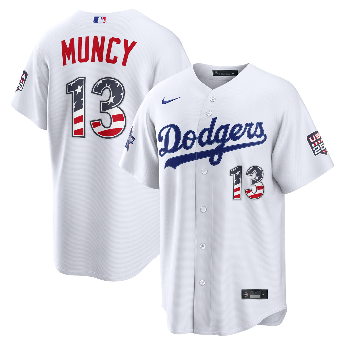 2026 All-Star Edition Stars & Stripes Men's Los Angeles Dodgers Max Muncy Nike White Stadium Jersey