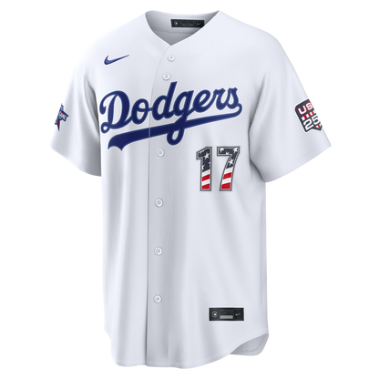 2026 All-Star Edition Stars & Stripes Men's Los Angeles Dodgers Shohei Ohtani Nike White Stadium Jersey
