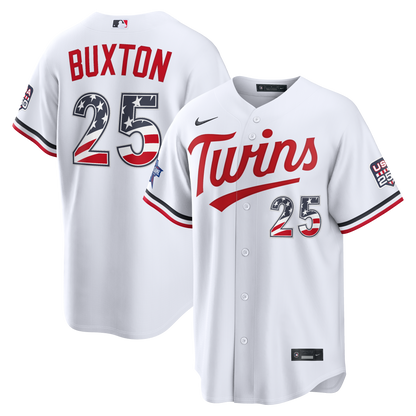 2026 All-Star Edition Stars & Stripes Men's Minnesota Twins Byron Buxton Nike White Stadium Jersey