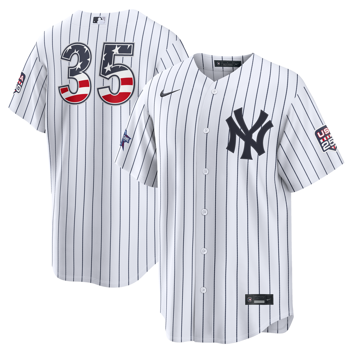 2026 All-Star Edition Stars & Stripes Men's New York Yankees Cody Bellinger Nike White Stadium Jersey