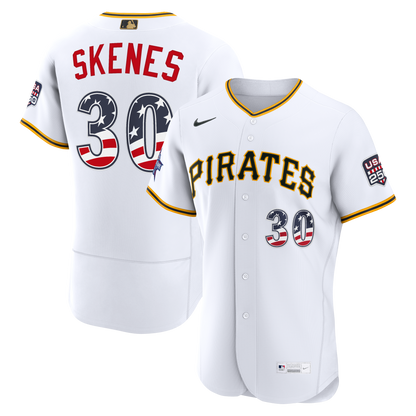 2026 All-Star Edition Stars & Stripes Men's Pittsburgh Pirates Paul Skenes Nike White Authentic Jersey
