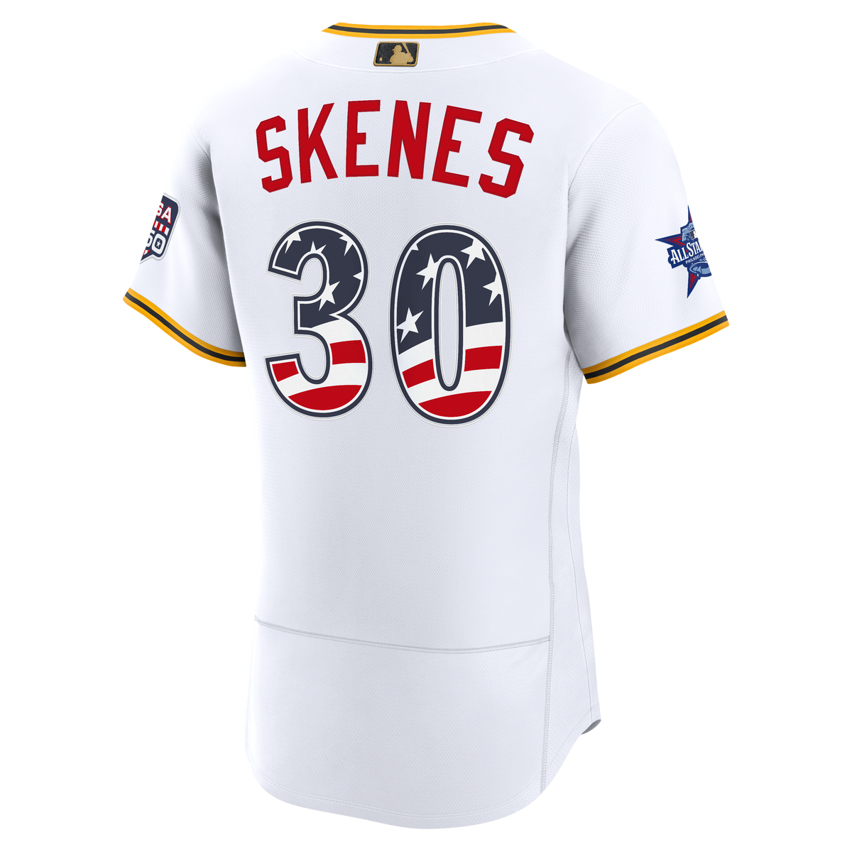 2026 All-Star Edition Stars & Stripes Men's Pittsburgh Pirates Paul Skenes Nike White Authentic Jersey