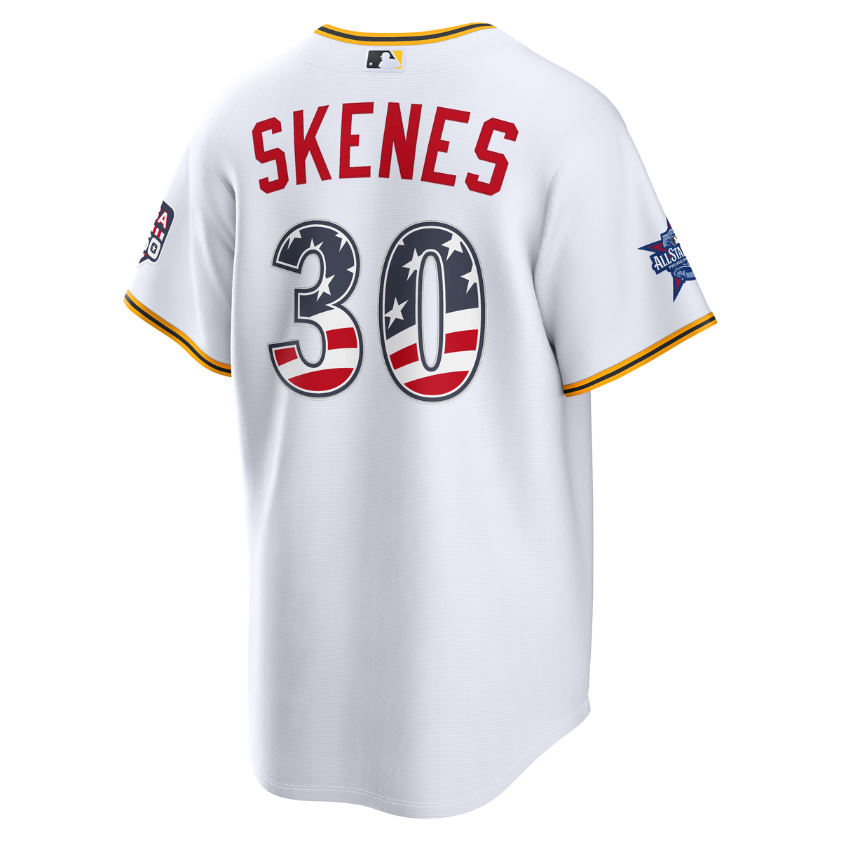 2026 All-Star Edition Stars & Stripes Men's Pittsburgh Pirates Paul Skenes Nike White Stadium Jersey