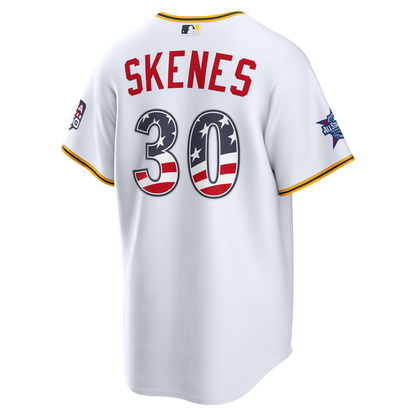 2026 All-Star Edition Stars & Stripes Men's Pittsburgh Pirates Paul Skenes Nike White Stadium Jersey