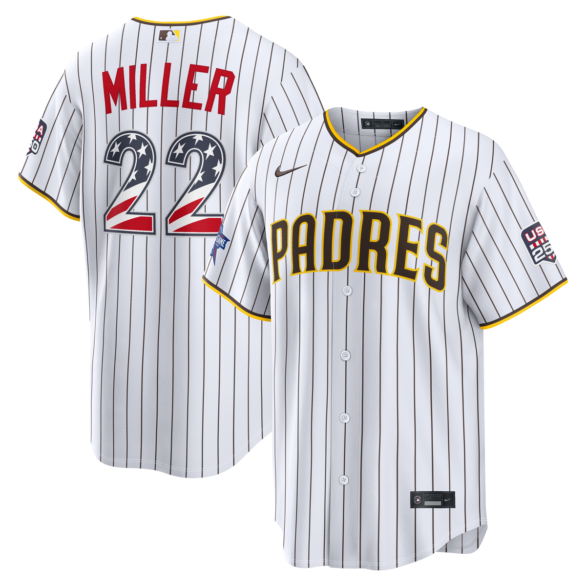 2026 All-Star Edition Stars & Stripes Men's San Diego Padres Mason Miller Nike White Stadium Jersey