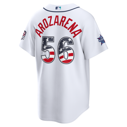 2026 All-Star Edition Stars & Stripes Men's Seattle Mariners Randy Arozarena Nike White Stadium Jersey