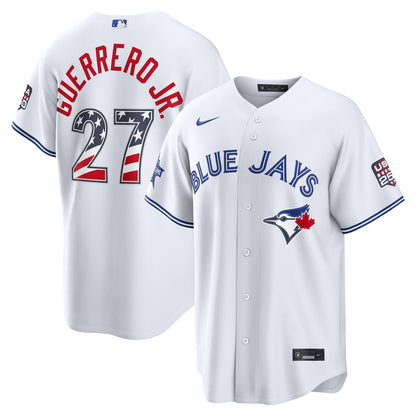 2026 All-Star Edition Stars & Stripes Men's Toronto Blue Jays Vladimir Guerrero Jr. Nike White Stadium Jersey