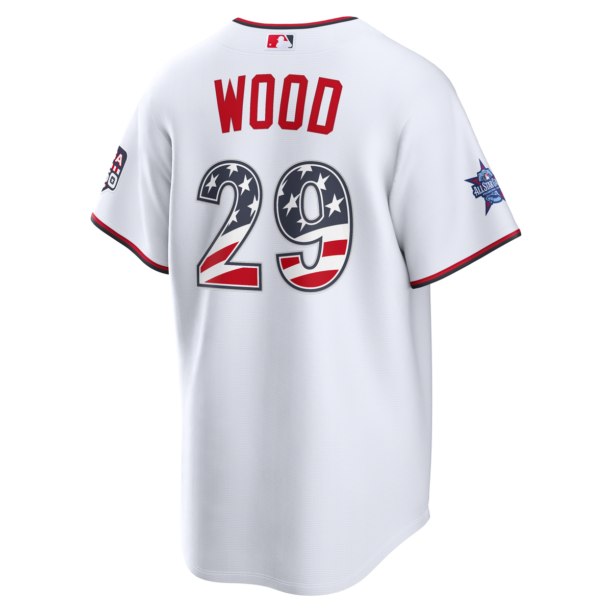 2026 All-Star Edition Stars & Stripes Men's Washington Nationals James Wood Nike White Stadium Jersey