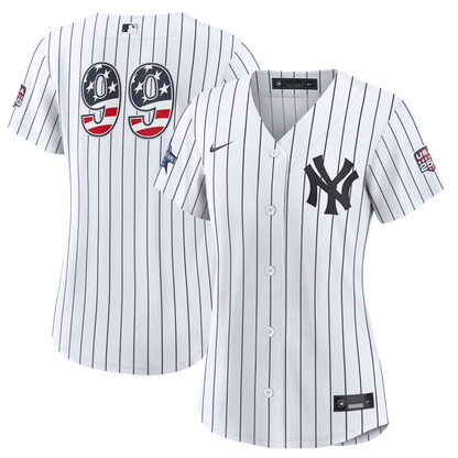 2026 All-Star Edition Stars & Stripes Women's New York Yankees Aaron Judge Nike White Stadium Jersey