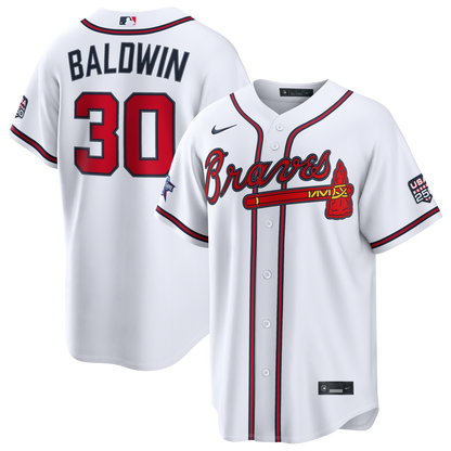 2026 All-Star Game Men's Atlanta Braves Drake Baldwin Nike White Replica Jersey