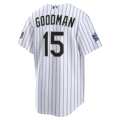 2026 All-Star Game Men's Colorado Rockies Hunter Goodman Nike White Replica Jersey