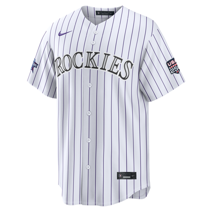 2026 All-Star Game Men's Colorado Rockies Hunter Goodman Nike White Replica Jersey