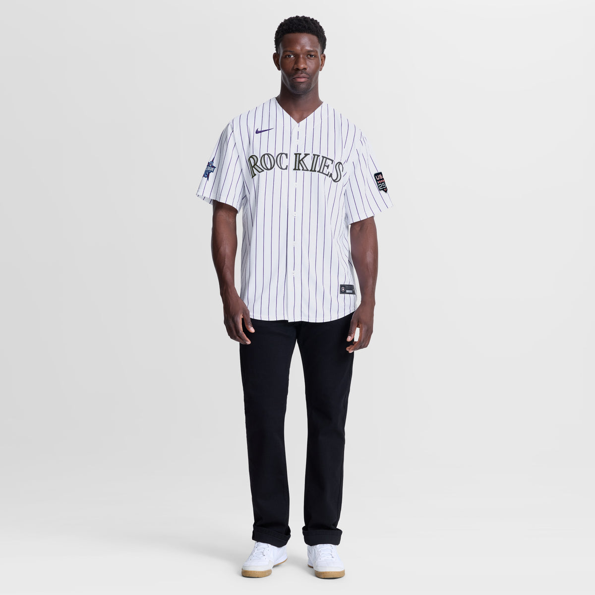 2026 All-Star Game Men's Colorado Rockies Hunter Goodman Nike White Replica Jersey