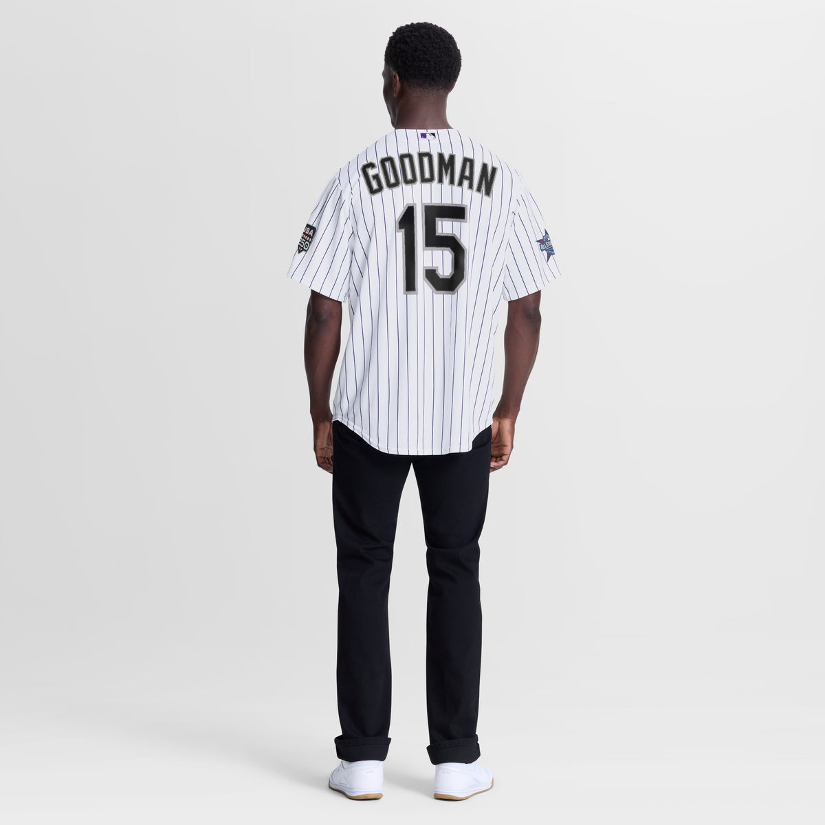 2026 All-Star Game Men's Colorado Rockies Hunter Goodman Nike White Replica Jersey