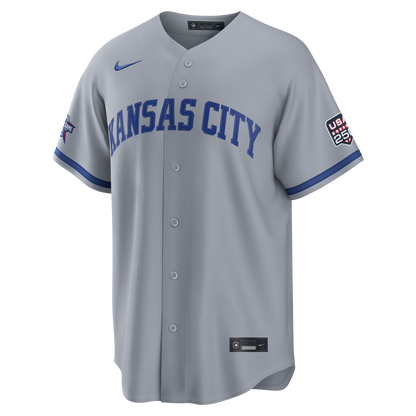 2026 All-Star Game Men's Kansas City Royals Bobby Witt Jr. Nike Gray Replica Jersey
