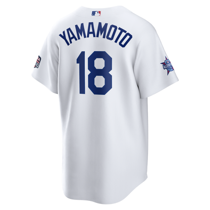 2026 All-Star Game Men's Los Angeles Dodgers Yoshinobu Yamamoto Nike White Replica Jersey
