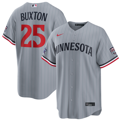 2026 All-Star Game Men's Minnesota Twins Byron Buxton Nike Gray Replica Jersey