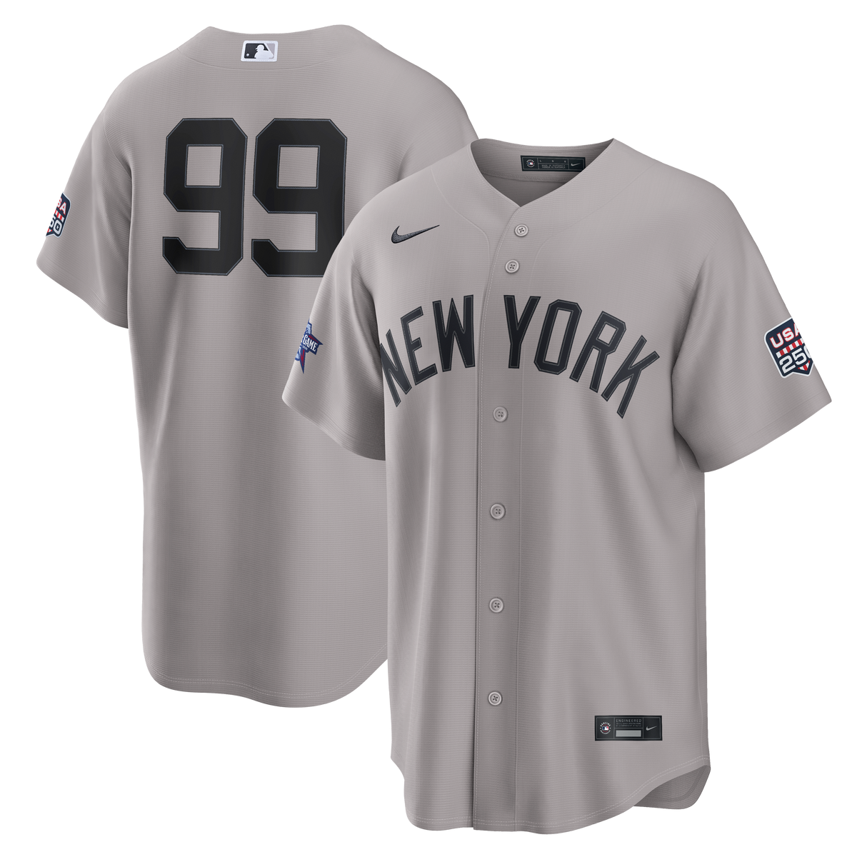 2026 All-Star Game Men's New York Yankees Aaron Judge Nike Gray Replica Jersey
