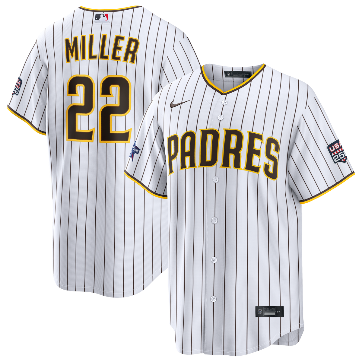 2026 All-Star Game Men's San Diego Padres Mason Miller Nike White Replica Jersey