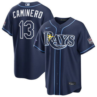 2026 All-Star Game Men's Tampa Bay Rays Junior Caminero Nike Navy Replica Jersey