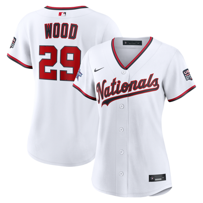 2026 All-Star Game Women's Washington Nationals James Wood Nike White Replica Jersey