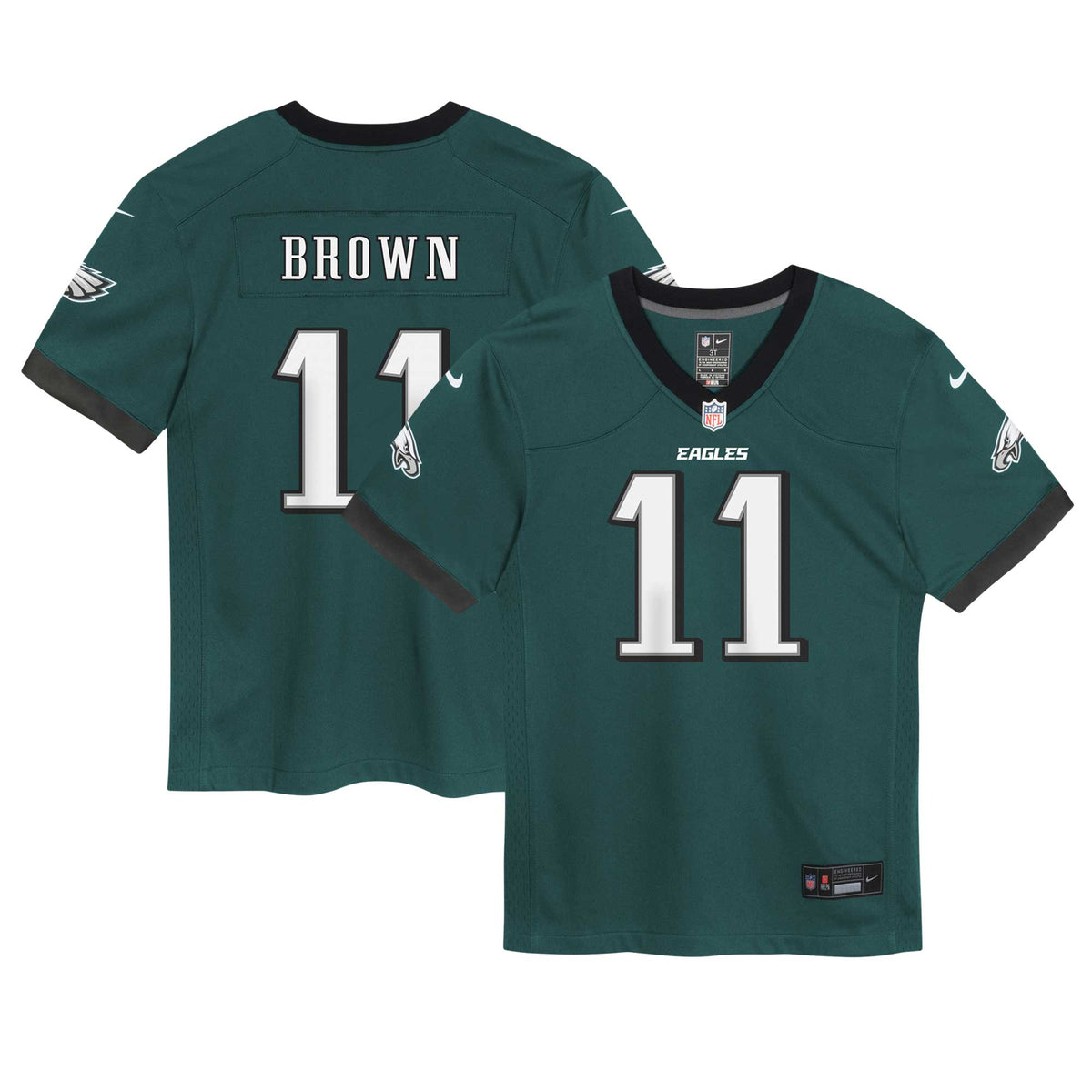 A.J. Brown Philadelphia Eagles Nike Preschool Game Jersey Midnight Green