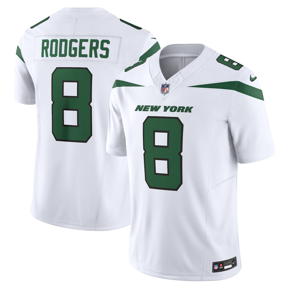 Aaron Rodgers New York Jets Nike Vapor F.U.S.E. Limited Jersey Spotlight White