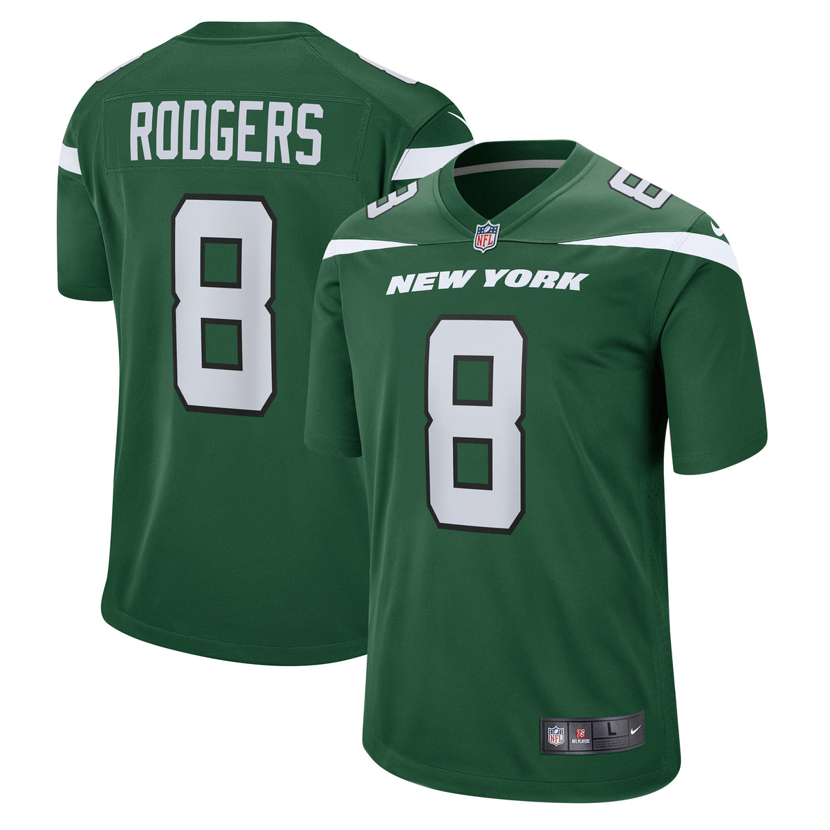 Aaron Rodgers New York Jets Nike Youth Game Jersey Gotham Green