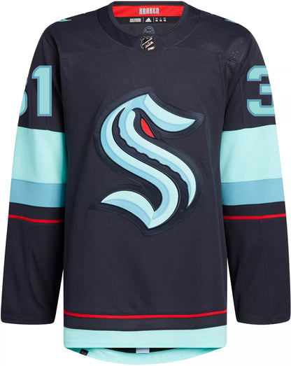adidas Men's &'22 Seattle Kraken Philipp Grubauer #31 ADIZERO Premium Authentic Home Jersey