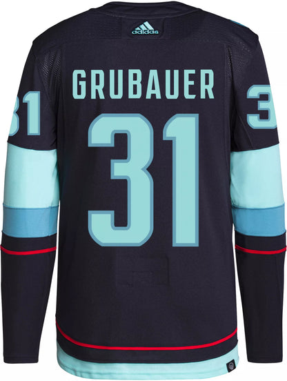 adidas Men's &'22 Seattle Kraken Philipp Grubauer #31 ADIZERO Premium Authentic Home Jersey
