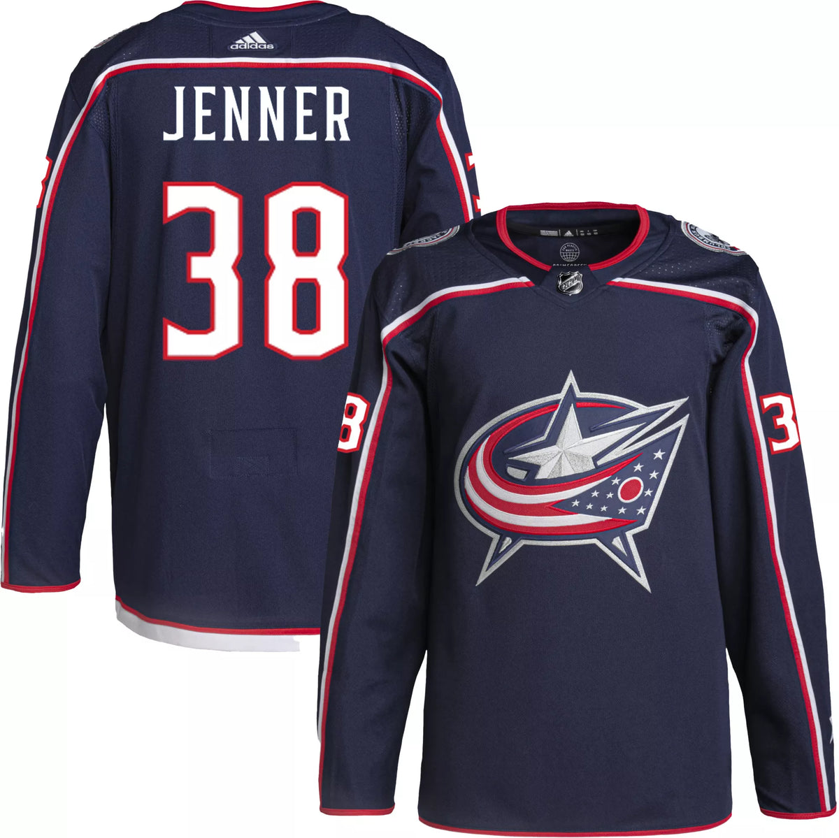 adidas Men's Columbus Blue Jackets Boone Jenner #38 Home ADIZERO Premium Authentic Jersey