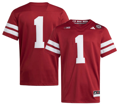adidas Men's Nebraska Cornhuskers Red Premier Replica Home Jersey