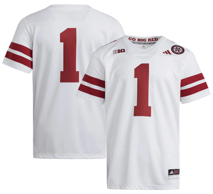 adidas Men's Nebraska Cornhuskers White Premier Replica Road Jersey