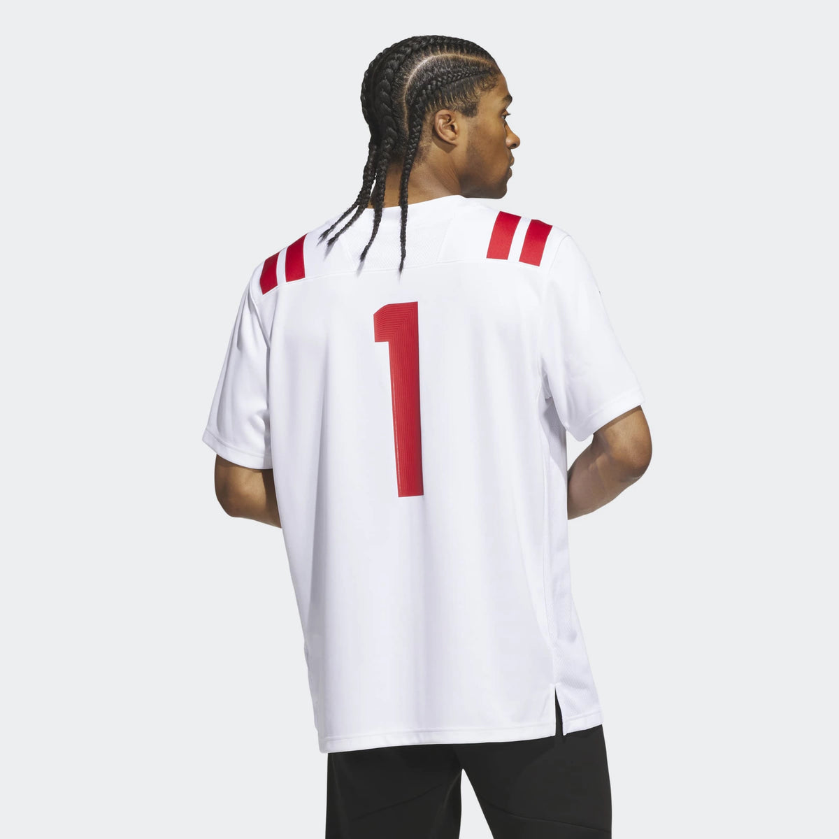adidas Men's Nebraska Cornhuskers White Road Replica Jersey