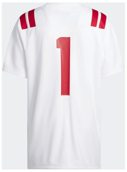 adidas Men's Nebraska Cornhuskers White Road Replica Jersey